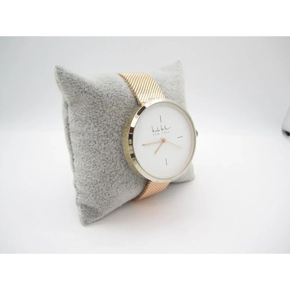 Women Nicole Miller New York Quartz WR Analog 42mm Dial Causal Round Watch(G171)